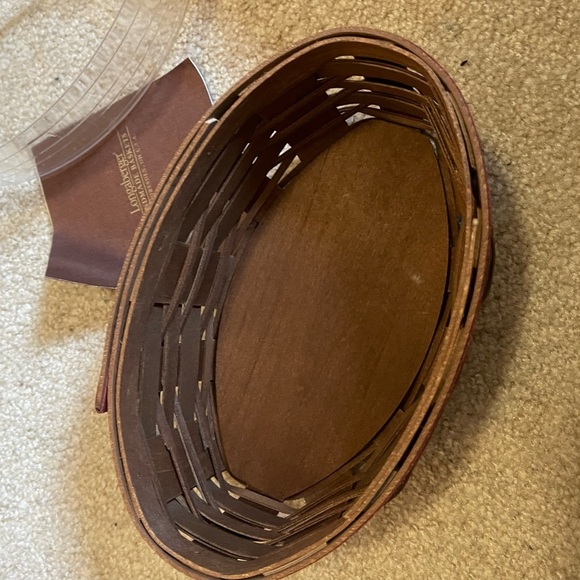 Longaberger 2008 Football Kickoff Basket with Plastic Protector With Red Stripe - Picture 6 of 6